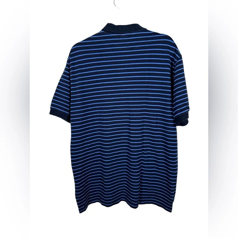 Polo Ralph Lauren Striped Polo Shirt Men’s XL Navy Blue Short Sleeve Classic Fit